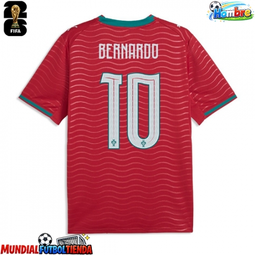 Camiseta Portugal Bernardo Silva #10 Primera Equipación Replica Mundial 2026 mangas cortas